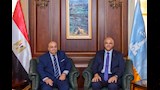 محافظ الإسكندرية يستقبل رئيس نادي قضاة الإسكندرية (1)