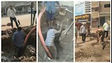 "المياه أغرقت الشوارع".. السيطرة على كسر خط رئيسي في سبك الأحد بالمنوفية
