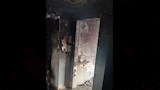 آثار حريق شقة بمساكن الحرية في بورسعيد٥