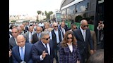 وزيرة التنمية المحلية ومحافظ الدقهلية يتفقدان معدات النظافة ووسائل مواصلات المنصورة