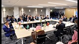 جانب من اجتماع مجموعة الدول الثماني العربية والإسلامية في مقر البعثة المصرية بنيويورك (6)
