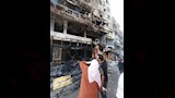 حريق محل كشري شهير ببنها (2)