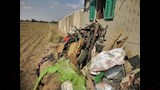 بقايا الأخشاب المحترقة