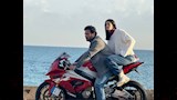حسن الرداد وتارا عماد في كواليس فيلم طه الغريب