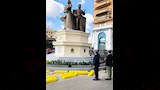 محافظ الدقهلية يأمر بإقامة سياج حول تمثال جامعة المنصورة (3)