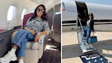أمام الطائرة.. لطيفة تتألق بإطلالة كاجوال والجمهور: "ملكة الفن"