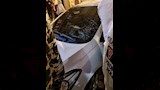 آثار الاصطدام على السيارة