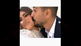 قبلة رومانسية لديانا هشام في عقد قرانها