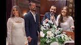 قبلة رومانسية.. ديانا هشام تحتفل بعقد قرانها- صور