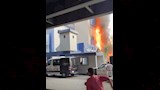 حريق هائل بمحيط قسم شرطة الأزبكية (1)