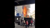 حريق هائل بمحيط قسم شرطة الأزبكية (2)
