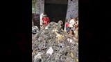 بقايا الحريق