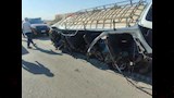 موقع الحادث واثار انقلاب السيارة 