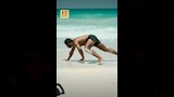 حسن الرداد يؤدي تمارين شاقة على البحر (8)