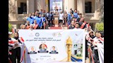 محافظ القليوبية ورئيس جامعة بنها يستقبلان شعلة أسبوع شباب الجامعات (4)