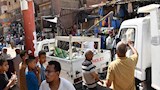 محافظ أسوان يقود حملة مفاجئة ضد الإشغالات بشارع بورسعيد في كوم أمبو (صور)