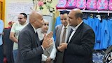 حوار خلال افتتاح المعرض