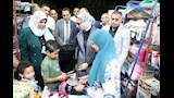 محافظ الوادي الجديد تتفقد أجنحة معرض أهلا مدارس بالخارجة