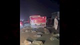 تصادم جرار زراعي بسيارة نصف نقل في كفر شكر (1)