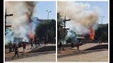 الثالث خلال يومين.. اندلاع حريق بجوار محطة قطارات منوف- صور