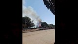 الحريق ملاصق لرصيف محطة القطارات
