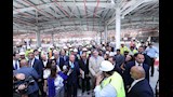 وزيرا النقل المصري والفرنسي في مجمع ألستوم الصناعي (2)