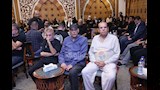 أحمد بدير وفتوح أحمد في عزاء زوجة أيمن سلامة