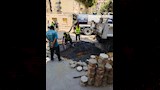انتهاء أعمال معالجة الهبوط الأرضي بمحيط مسجد الإمام الشافعي (2)