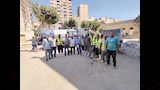 انتهاء أعمال معالجة الهبوط الأرضي بمحيط مسجد الإمام الشافعي (4)
