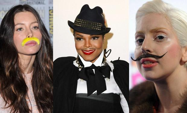 نجمات بشوارب إصطناعية.. موضة "خالف تُعرف"