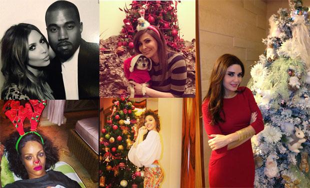 بالصور: كيف احتفلت عائلة كارداشيان وبقية المشاهير بعيد الميلاد 