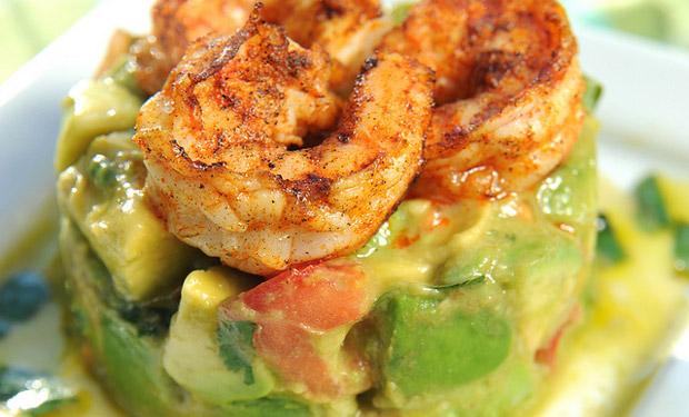 سلطة الأفوكادو بالجمبري