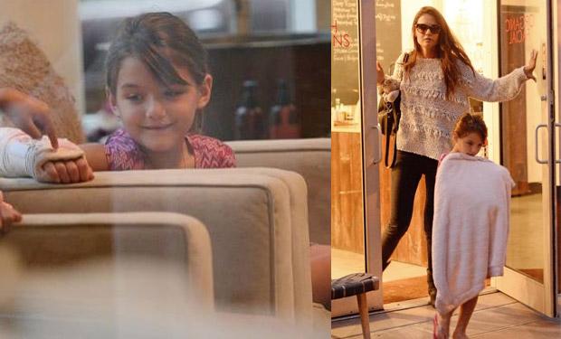 سوري كروز تهتم بأناقتها رغم  إصابة ذراعها