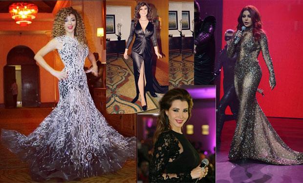 بالصور: فساتين النجمات في حفلة رأس السنة 2014 من هيفاء إلى مايا 