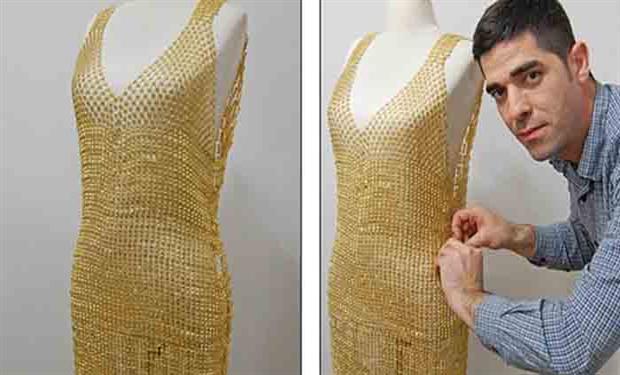 فستان من الذهب بقيمة 85 ألف يورو