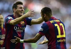 هدف برشلونة الأول في مرمى ريال مدريد بقدم نيمار