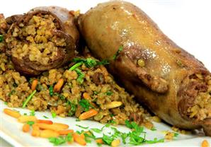 طريقة عمل الحمام المحشي المصري بالفريك