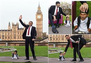 لقاء بين أقصر وأطول رجلين في العالم