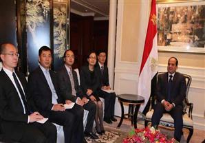 رئيس هواوي تستقبل الرئيس السيسي في بكين