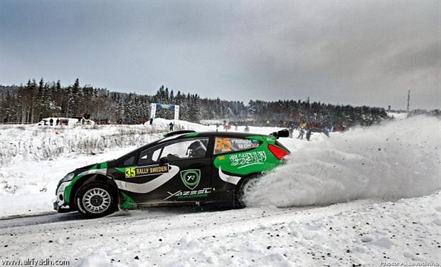  يزيد الراجحى يتجه بمعنويات الأبطال للمشاركة فى رالى السويد