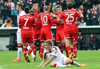 البايرن يسحق سلاوترن بخماسية ليلاقي دورتموند في نهائي كأس ألمانيا