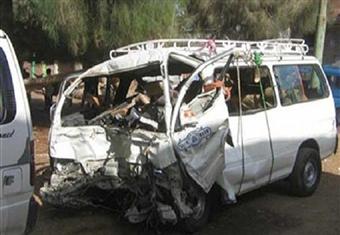 إصابة 6 في تصادم أعلى الطريق الحر في بنها