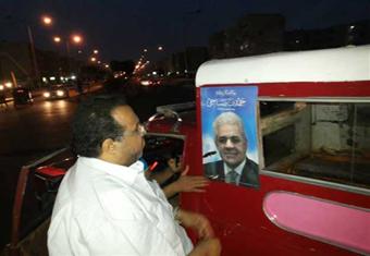 بالصور.. وقفة بـ ''التوك توك'' لدعم صباحي في 6 أكتوبر