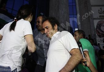 حمزاوي وبسمة وخالد علي يشاركون في وقفة أمام  ''الصحفيين'' للتضامن مع غزة..صور