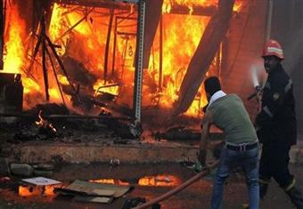 حريق هائل يلتهم مخزن للأخشاب في المنوفية دون وقوع خسائر بشرية