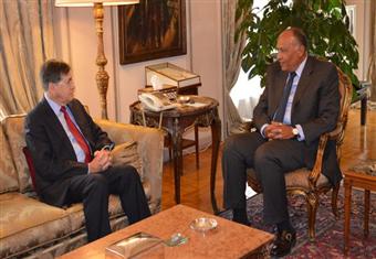 شكري يبحث الأوضاع في ليبيا مع المبعوث الأمريكي إلى ليبيا