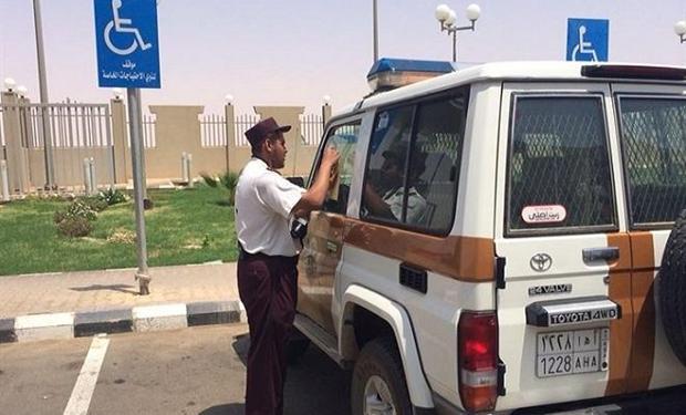مخالفة مرورية بحق قائد دورية شرطة سعودية