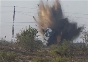 جماعة أنصار بيت المقدس تنشر فيديو تفجير سيارة كشف الألغام برفح