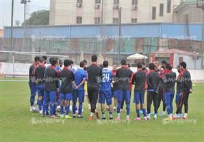 محمد رزق المعار لطلائع الجيش يظهر في مران الأهلي