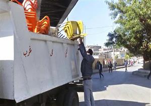 ضبط ٧٥ مخالفة في حملة ليلية لإزالة الإشغالات بالجيزة